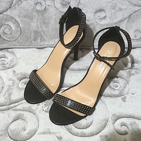 Black Rhinestone Heels - Picture 5 of 6